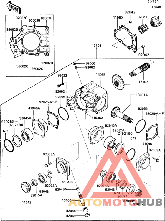 Front bevel gear(1/2)