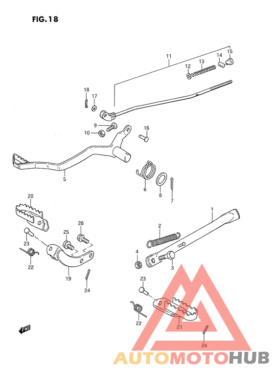 Prop stand - brake pedal