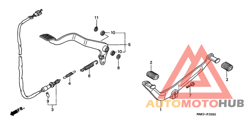 Brake pedal assy