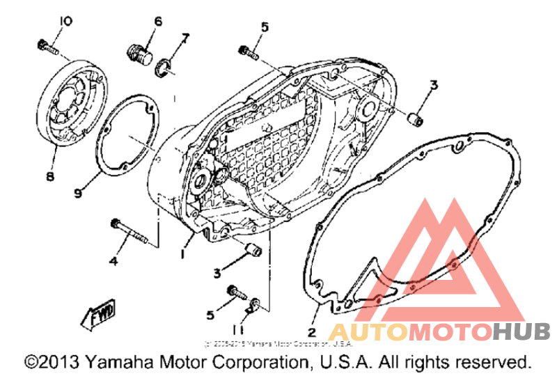 Crankcase cover right