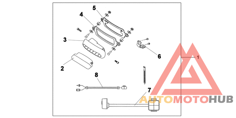 Rear fog light kit