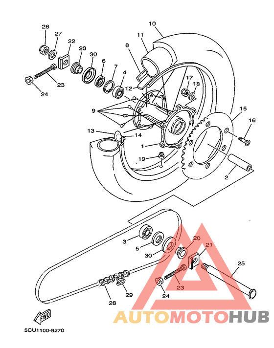 Переднее колесо
