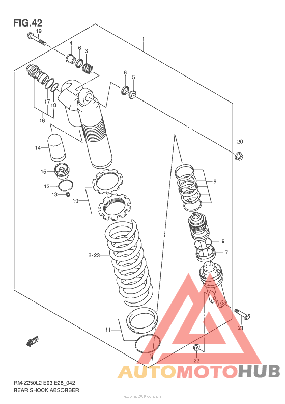 Rear Shock Absorber (Rm-Z250L2 E03)