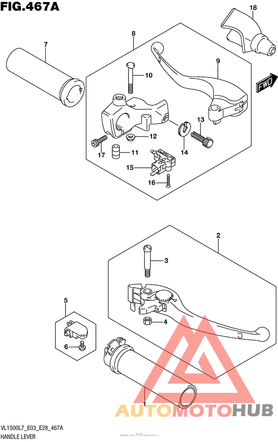 Handle Lever (Vl1500Bl7 E03)
