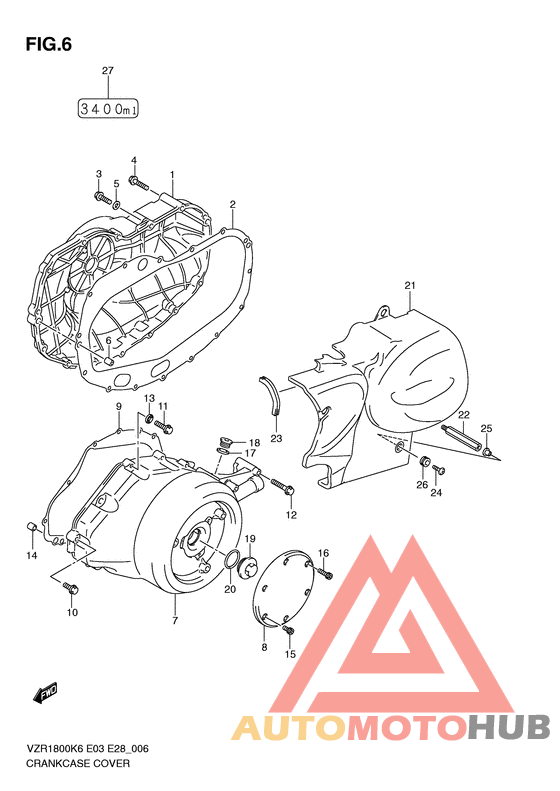 Crankcase cover ass`y  (v