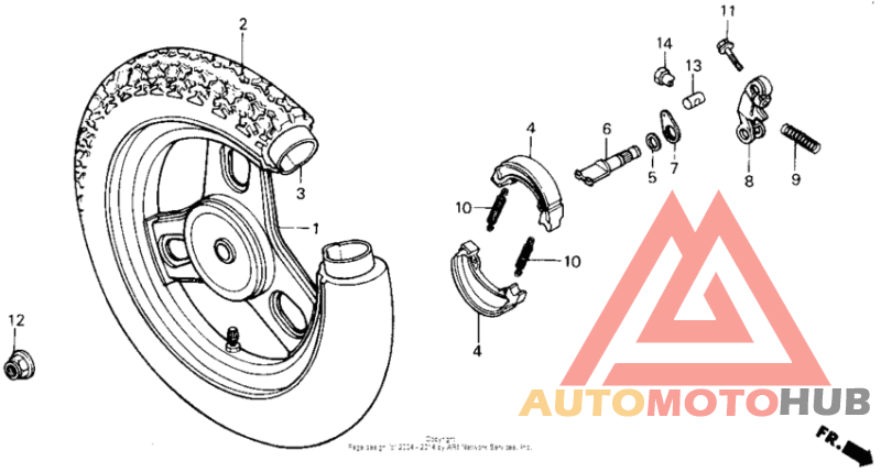 Переднее колесо