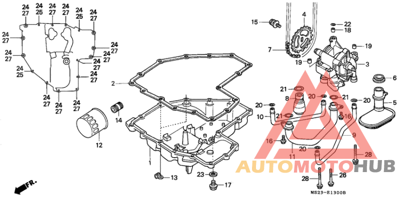 Oil filter/oil pan/ oil pump