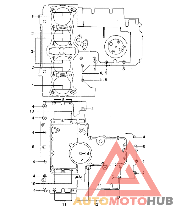 Crankcase bolt & stud pattern