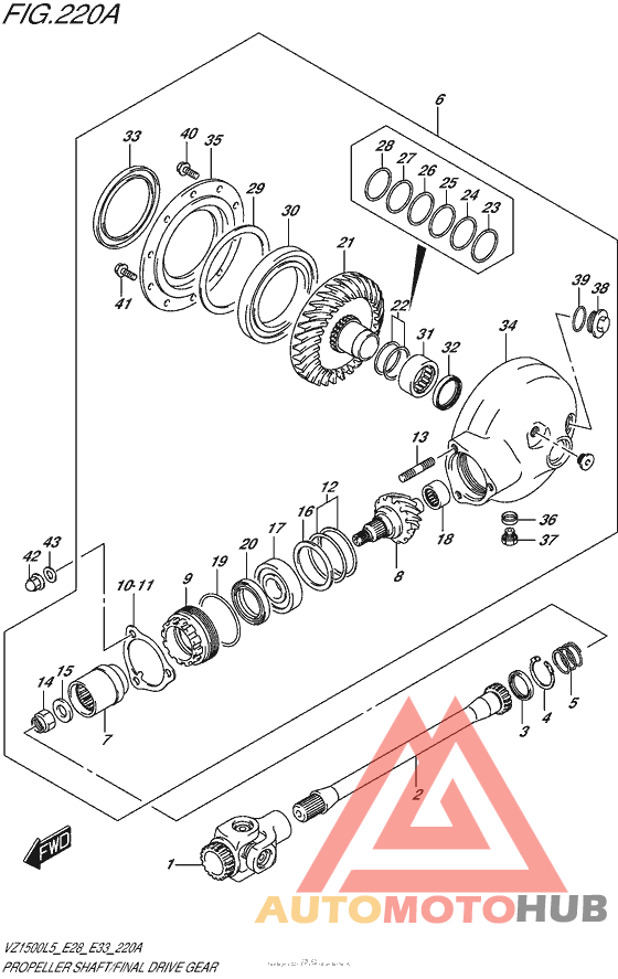 Propeller Shaft/final Drive Gear