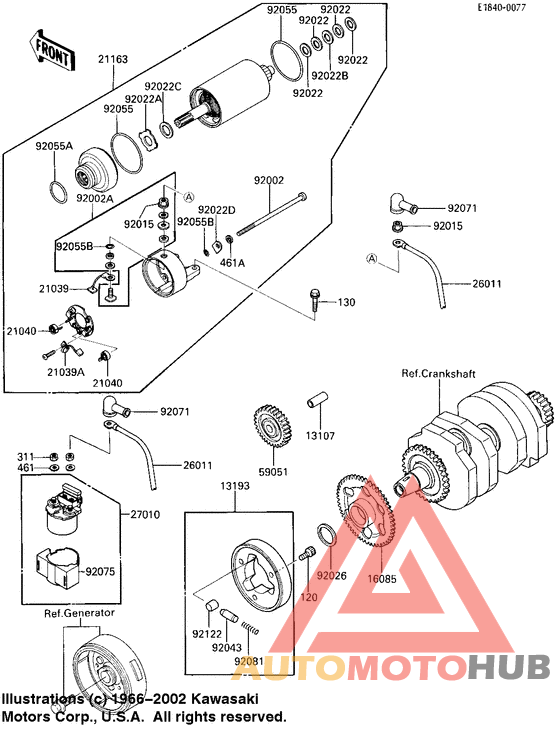 Starter motor/starter clutch
