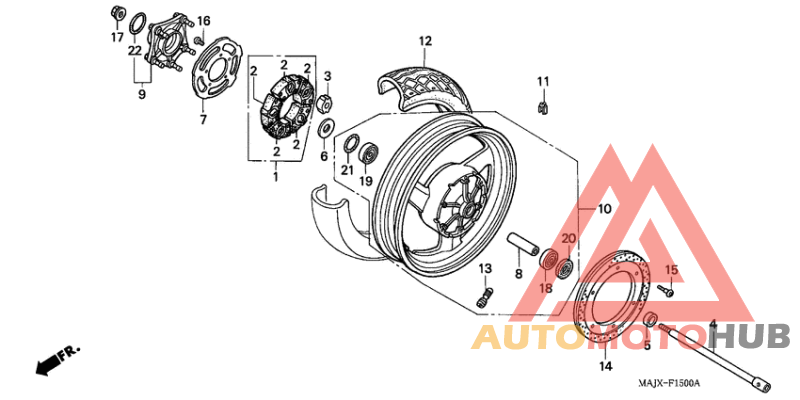 Rear wheel complete assy