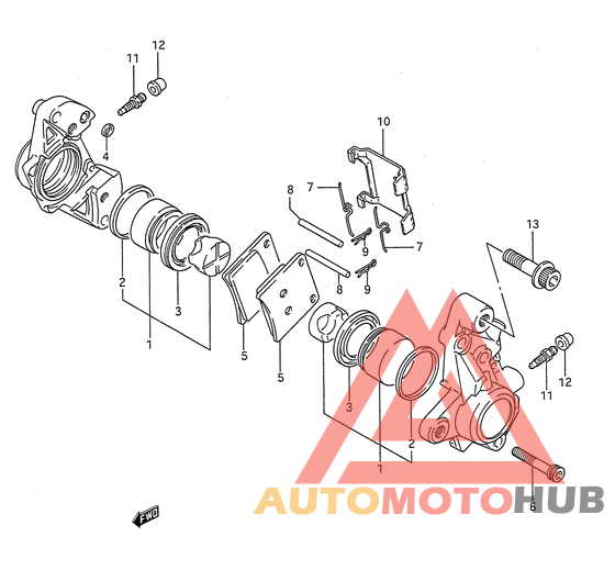 Передний суппорт тормозной