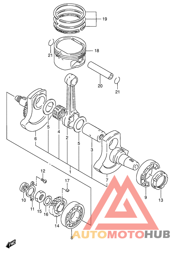 Вал коленчатый
