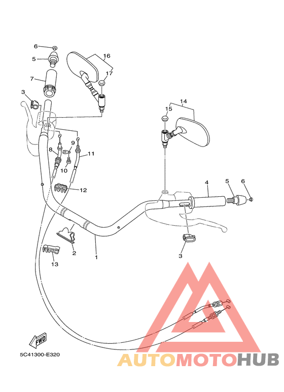 Steering handle & cable