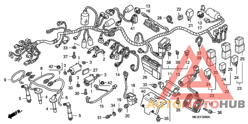 Wire harness/ignition coi l