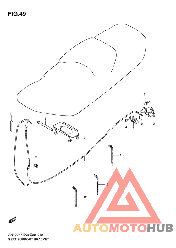 Seat support bracket
