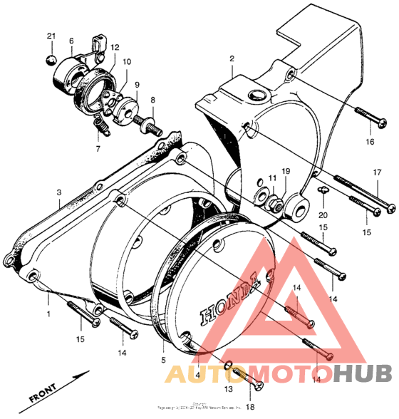 Left crankcase cover + rear cover