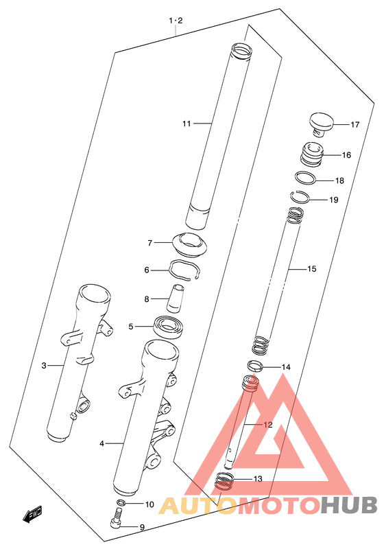 Демпфер передней вилки