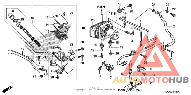 Front brake master cylinder (fsc600a)