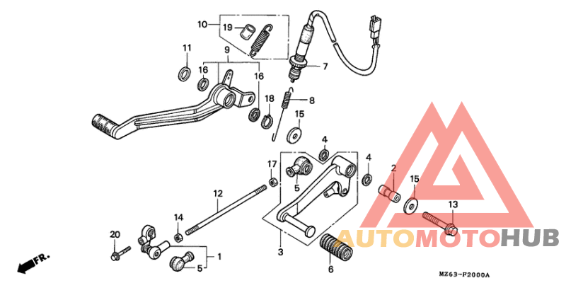 Brake pedal assy