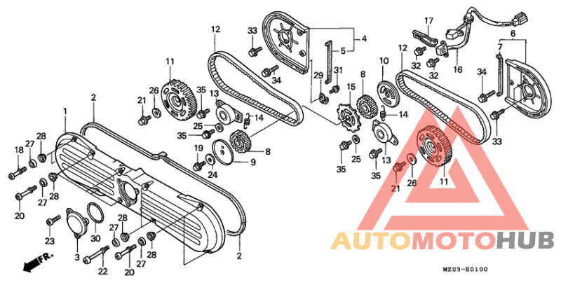 Front cover/timing belt