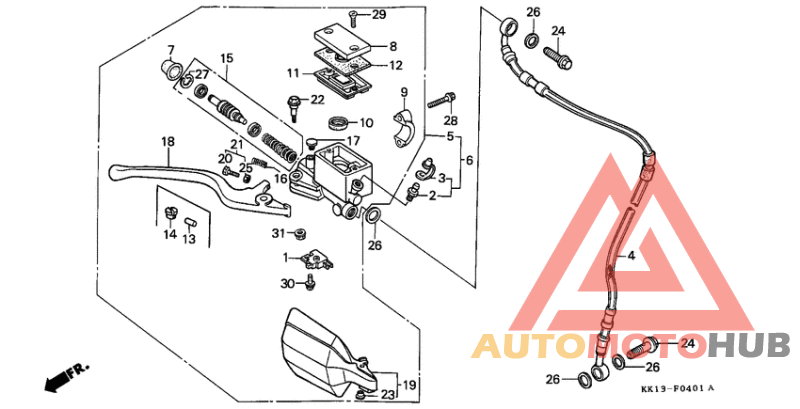 Fr. brake master cylinder