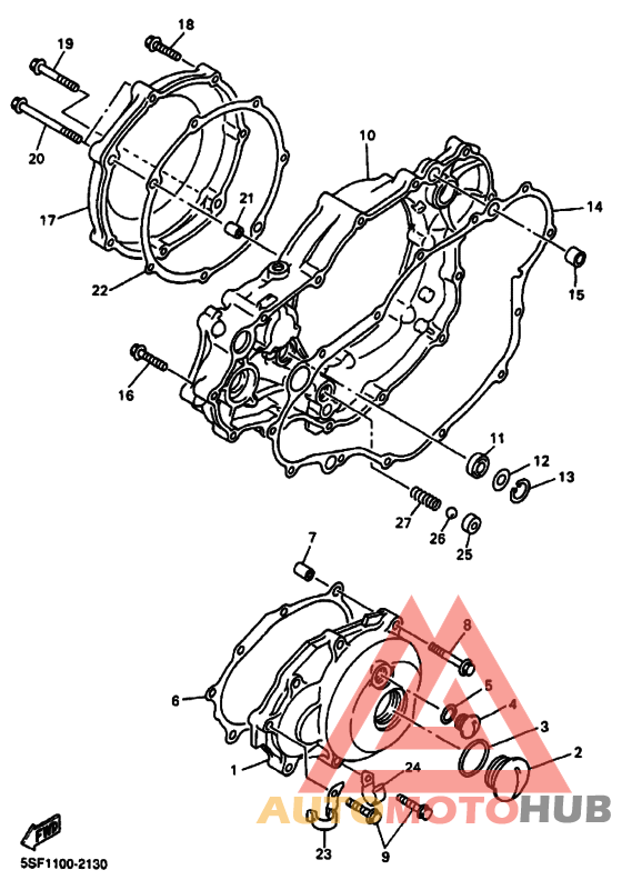 Crankcase cover ass`y  (v