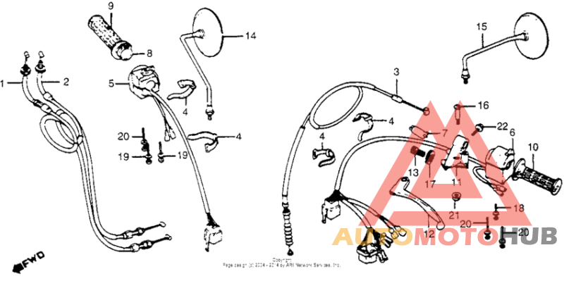 Handle lever + switch + cable