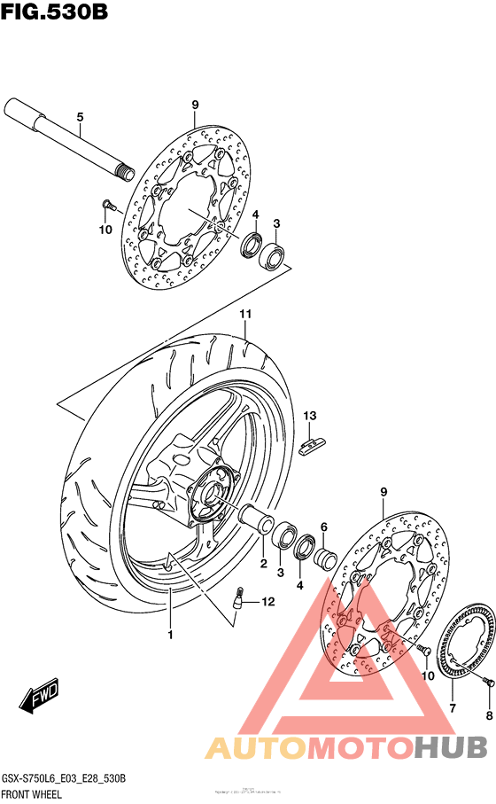 Front Wheel (Gsx-S750Al6 E28)