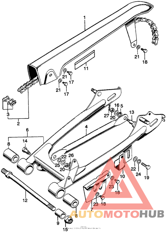 Swingarm + chain case