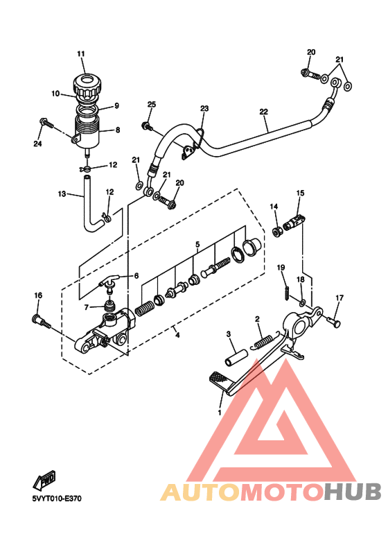 Rr master cylinder assy