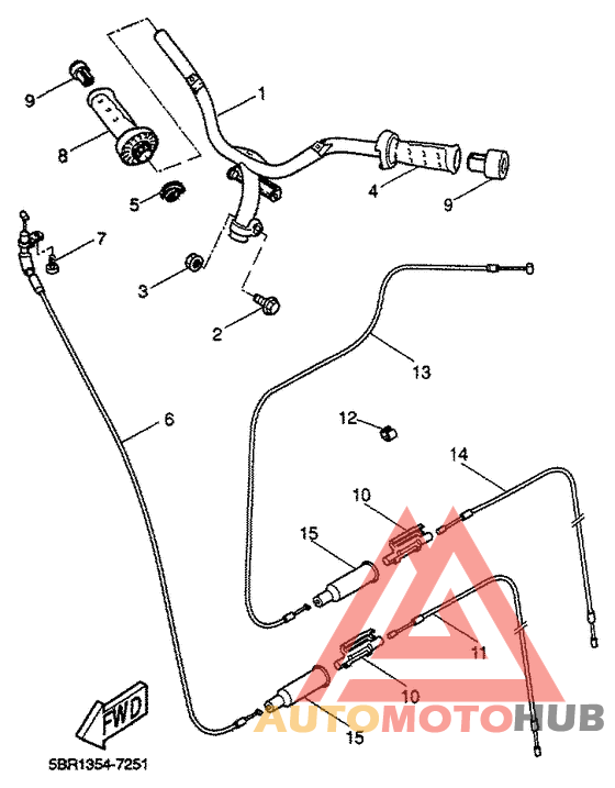 Steering handle. cable