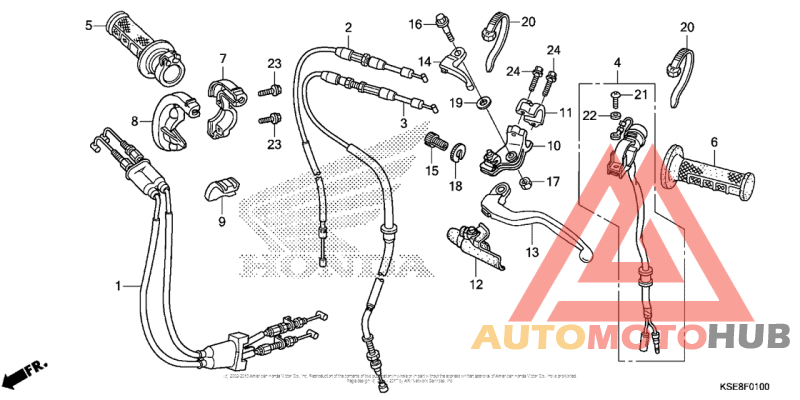 Headlight + Switch + Cable