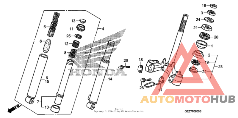 Front fork + front cushion