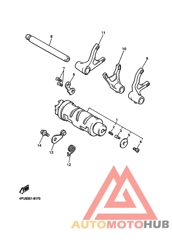 Shift cam & fork