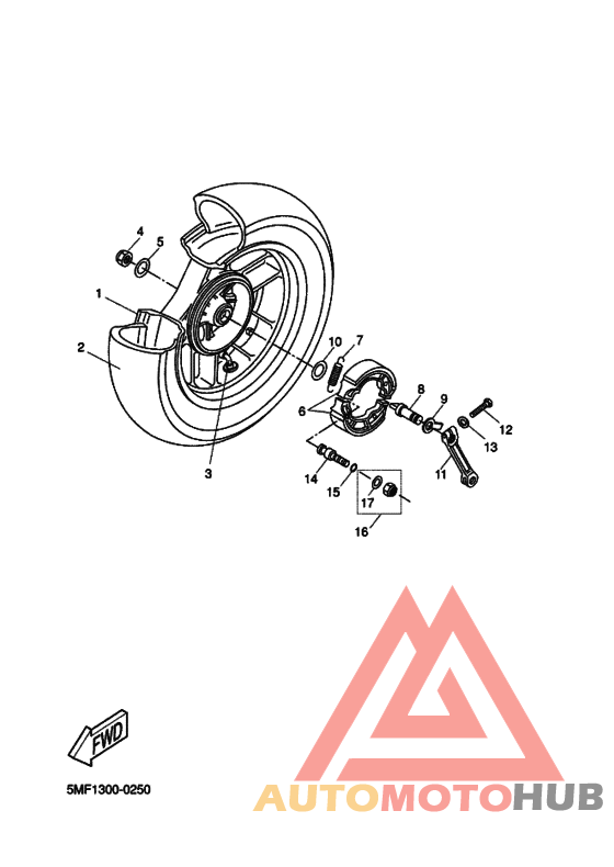 Rear wheel complete assy