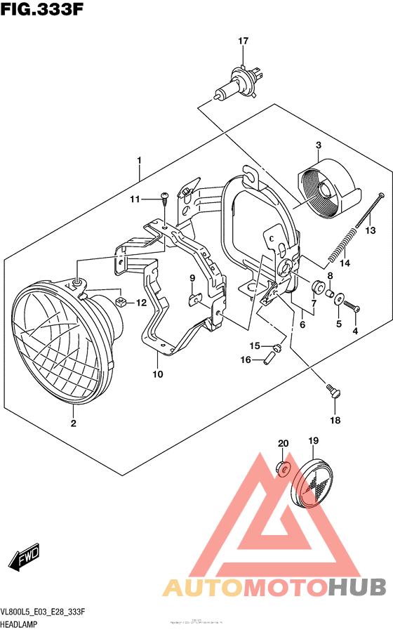 Headlamp (Vl800Bl5 E28)