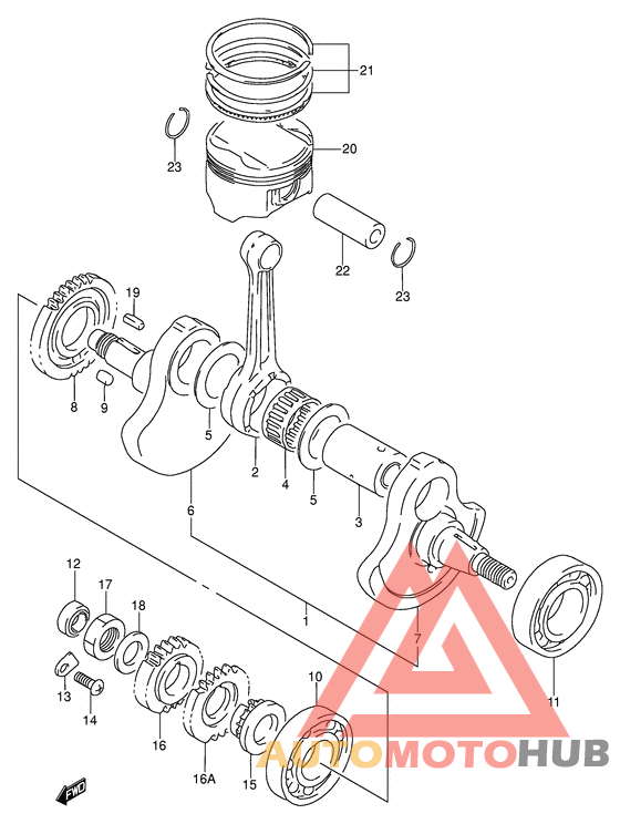 Вал коленчатый