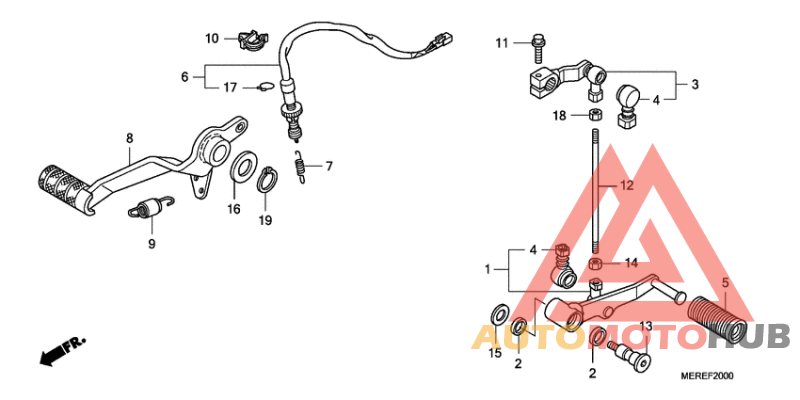Brake pedal/ change pedal