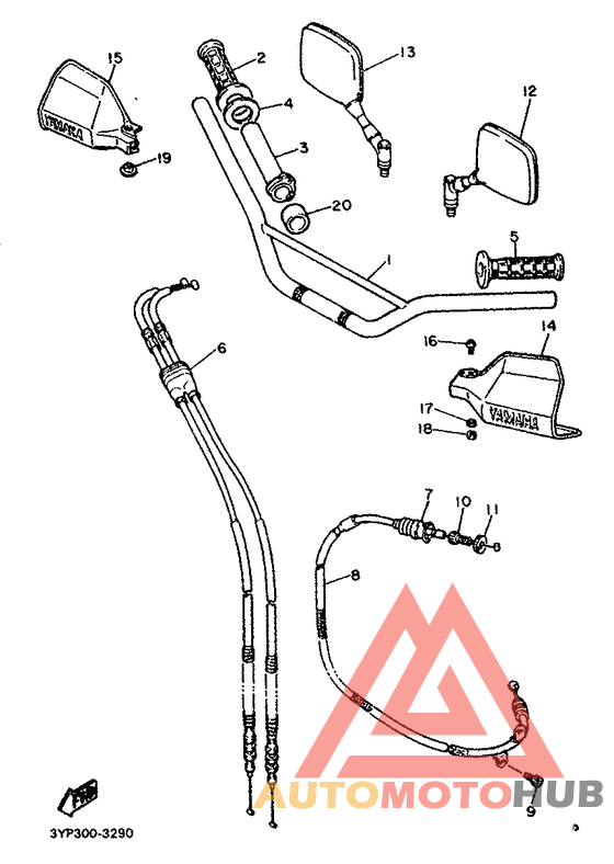 Steering handle. cable