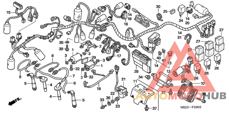 Wire harness/ignition coi l