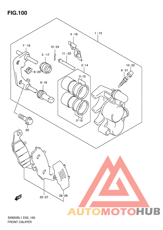 Передний суппорт