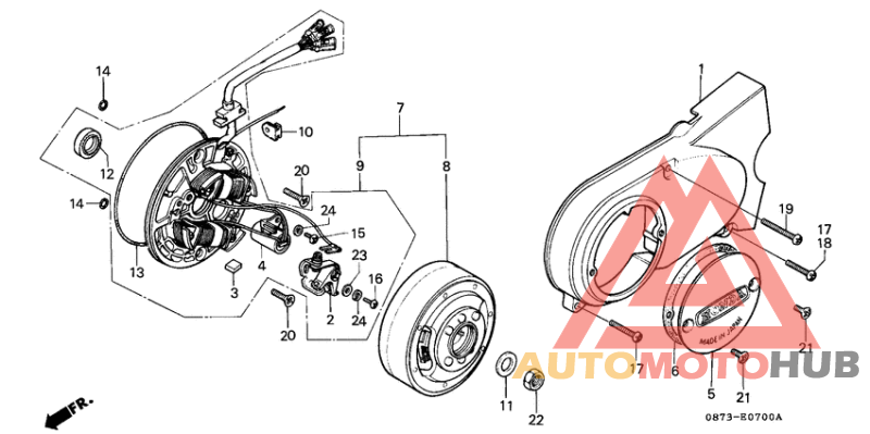 Left crankcase cover/ generator