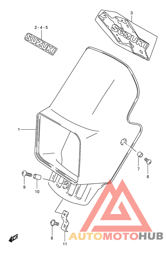 Headlamp cover  front fender