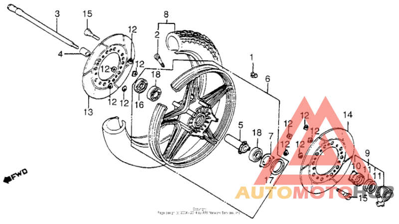 Переднее колесо