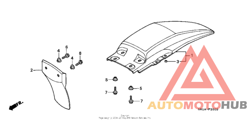 Rear fender 95-00