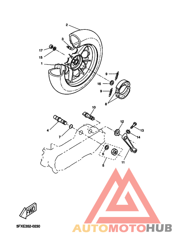 Rear wheel complete assy