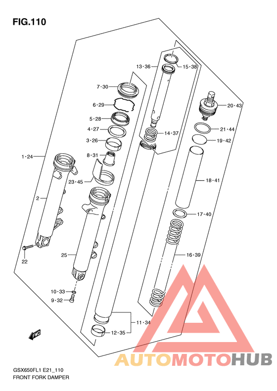 Демпфер передней вилки