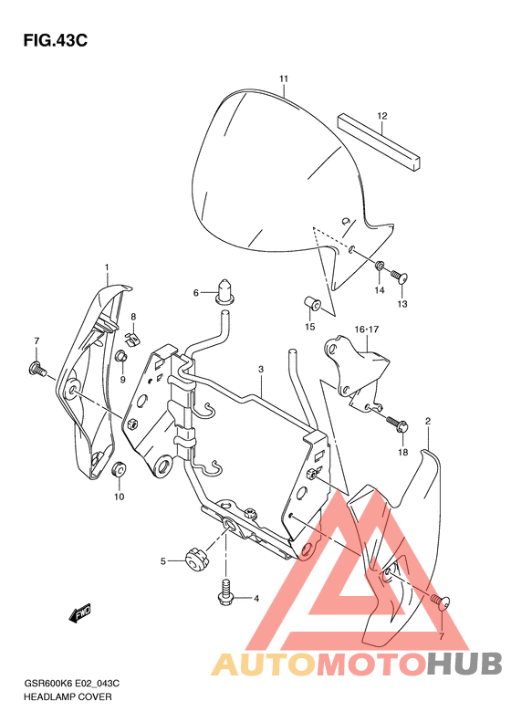 Headlamp cover  front fender