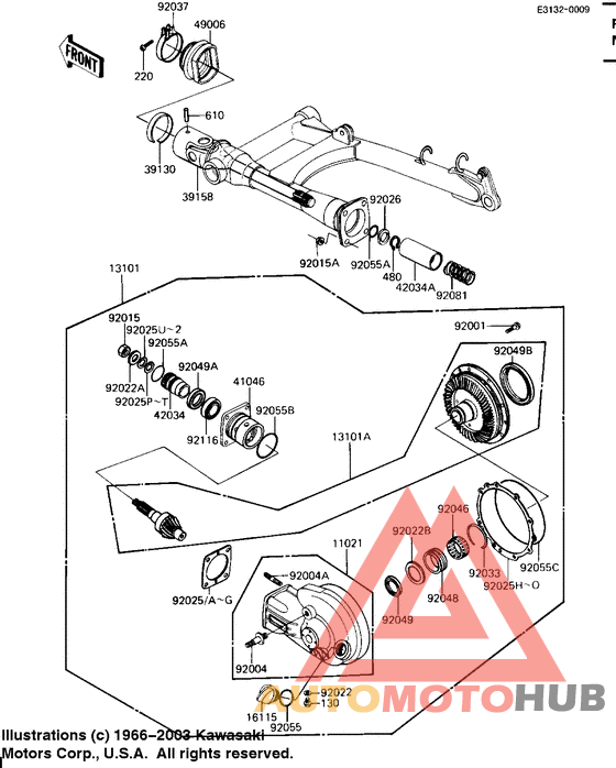 Drive shaft/final gears